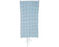 Atmosphera Vloerkussen Matras - blauw - polyester/katoen - 120 x 60 x 5 cm - Extra lang - spelen - gamen - relaxen - oefeningen