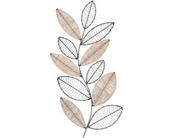 Atmosphera Wanddecoratie Aurore - Metaal en rotan - 56 cm