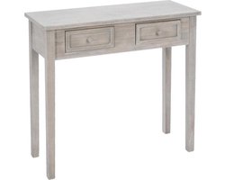 Atmosphera - Wandkast - Hout - 2 Lades - Grijs - 80 x 30 x 76 cm