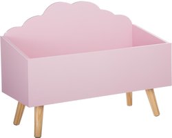 Atmosphera Wolk opbergkist kinderkamer roze - Roze - Decoratief