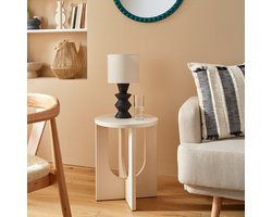 Atmosphera Yulia Tafellamp - Ø20xH40cm - Zwart