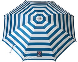 Atosa Design parasol - Maritiem blauw/wit - 160 x 200 cm - zomer/strand - 8 vlakken