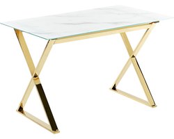 ATTICA - Eettafel - Marmer-look - Veiligheidsglas