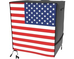 ATYARD Buitenhoes voor Keter Unity (klein) draagbare tafel 76 cm, uv-bestendig, ademend, voor alle weersomstandigheden, 76 x 61 x 81 cm (l x b x h), zwart, Amerikaanse vlag