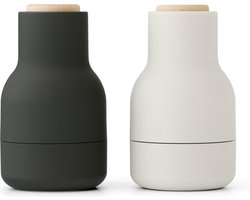 Audo Copenhagen Bottle Grinder Small Peper- En Zoutmolen Set Van 2 Ash/Carbon