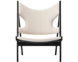 Audo Copenhagen Knitting Fauteuil Zwart Eiken Barnum Bouclé