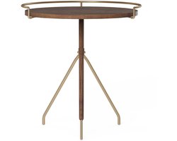Audo Copenhagen Umanoff Bijzettafel Ø45 Walnoot/messing