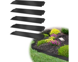 Aufun Metalen Gazonrand 20M zwart Gegalvaniseerd, Ideaal voor Bedranden en Maairanden, Elke rasenkante 100 m Lang en 18 cm Hoog