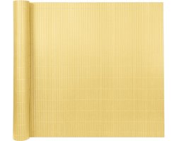 Aufun PVC Zichtwerende Mat - Versterkte Lamellen voor Balkon, Terras of Tuin- Waterdicht, Stevig en Met Kabelbinders, (80x300 cm, Bamboe)