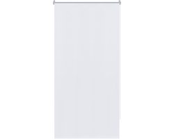 Aufun verduisterende rolgordijnen, thermisch isolerende rolgordijnen, rolgordijnen met trekkoord, rolgordijnen met trekkoord en clips zonder boren, (100x160 cm, Wit)