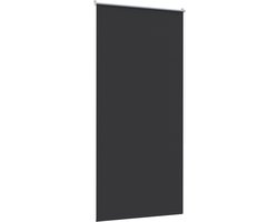 Aufun verduisterende rolgordijnen, thermisch isolerende rolgordijnen, rolgordijnen met trekkoord, rolgordijnen met trekkoord en clips zonder boren, (90x210 cm, antraciet)