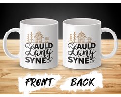 Auld Lang Syne Mug, Nieuwjaar Viering Mok, Schotse Gedicht Mok, Kerstmis Geschenken Idee, Feestdag Mok, Winter Dorp Mok