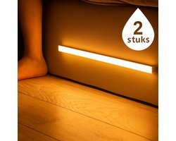 AUM® LED Kastverlichting met Bewegingssensor Set van 2 – 30CM - USB-C Oplaadbaar – Dimbaar – 3 Lichtkleuren – Magnetische Montage – Draadloze Trapverlichting, Keukenverlichting & Nachtlampje