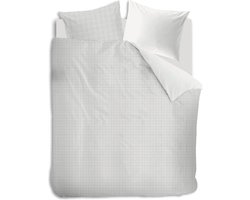 Auping Casual Squares Dekbedovertrek - Tweepersoons 240 x 220 cm - Biologisch katoen - Wit