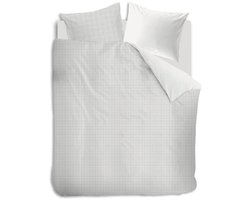 Auping Casual Squares Dekbedovertrek - Tweepersoons 260 x 220 cm - Biologisch katoen - Wit