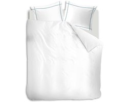 Auping Classic white blue Dekbedovertrek - Tweepersoons 200 x 220 cm - Katoensatijn - Wit