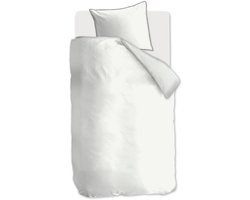 Auping Clear white percale Dekbedovertrek - Eenpersoons 140 x 220 cm - Biologisch katoen - Wit