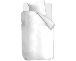 Auping Clear white satin Dekbedovertrek - Eenpersoons 140 x 220 cm - Katoensatijn - Wit