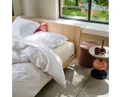 Auping Clear white satin Dekbedovertrek - Tweepersoons 240 x 220 cm - Katoensatijn - Wit