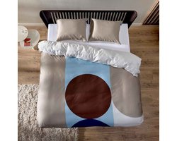 Auping Mono motion Dekbedovertrek - Tweepersoons 240 x 220 cm - Biologisch katoen - Bruin