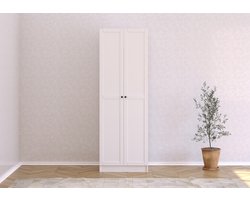 AURA KLEDINGKAST MET 2 DEUREN EN 2 PLANKEN – Kledingkast – Garderobekast – Opbergkast – Slaapkamerkast – Kledingopberger – Kast met Planken – Ruime Opbergruimte – Moderne Kast – Opbergmeubel voor Slaapkamer