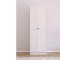 AURA KLEDINGKAST MET 2 DEUREN EN 6 PLANKEN – Kledingkast – Opbergkast – Garderobekast – Slaapkamerkast – Ruime Kledingopberger – Kledingkast met Planken – Moderne Kast voor Slaapkamer – Opbergmeubel