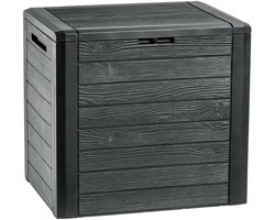 Aura® Opbergbox Tuin - Opbergbox Tuinkussenbox - Keter Opbergbox - Grijs - 59cm x 46cm x 55cm