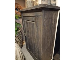 AURA PEEPERKORN|buffetkast| kast LIEKE| oud teakhout| bruin | hoog 140 cm