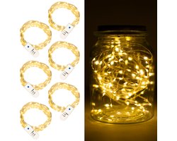 Aurae LED Lichtsnoer Binnen - 6x2 meter - Fairy Lights - Lichtslinger - Draadverlichting op Batterijen - 30+ branduren