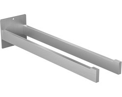 Auralum Max 2-armig Handdoekhouder - Gebürstet - 40 cm Lengte - Handdoekhouders - Handdoekstang - Zonder Boren / Zelfklevend