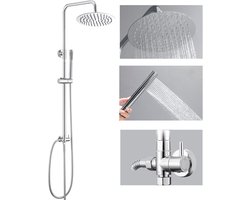 Auralum Max Douchesysteem - Regendouche - Zonder kraan - Hoofddouche 20 cm - Chroom Doucheset - Verstelbare Hoogte 72-110 cm - Waterbesparend
