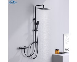 Auralum max - Regendouche - 10 inch Douchekop - Regendouche en Handdouche - Zwart