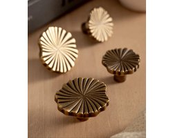 Aurel Luxery Hardware - Meubelknop - Roos - Antiek Brons - Massief Messing - 37mm