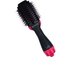 Auronic 3-in-1 Föhnborstel voor Extra Volume, Stijlen en Krullen - Airstyler - Krulborstel - Keramische Magic Brush - 1000W - Ø 45 mm - Zwart/Roze - Moederdag Cadeautje
