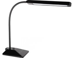 Auronic Bureaulamp - Verstelbaar - Puzzellamp - LED - Dimbare Klemlamp - USB Oplader - Wit en Warm Licht - Zwart