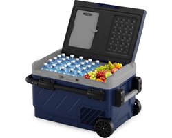 Auronic Compressor Koelbox Elektrisch 12V en 230 volt - Camping Koelkast - Auto - Vriezen en Koelen - Coolbox - 40L - Frigobox - Blauw