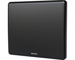 Auronic Convectorkachel - 1000 Watt - Elektrische Kachel - 3 Standen - Metalen Paneelverwarming - IP24 - Badkamer - Badkamerverwarming - Zwart