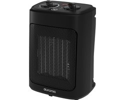Auronic Elektrische Kachel - 2000W - Keramische Kachel - 2 Warmtestanden - Ventilatorkachel - Draagbaar - Omvalbeveiliging – Oververhittingsbeveiliging - Zwart