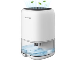 Auronic Luchtontvochtiger - Ontvochtigt 450ml Per Dag in Huis - 1L Waterreservoir - LED - Vochtopnemer voor in Woonkamer, Slaapkamer & Badkamer - Dehumidifier - Wit