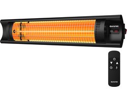 Auronic Terrasverwarmer - Infrarood Verwarming - Heater - Elektrisch - 2500W - Afstandsbediening - 4 Standen - Zwart