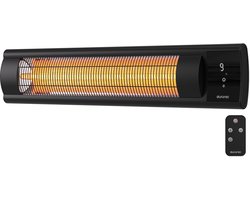 Auronic Terrasverwarmer - XL - Infrarood Verwarming - Elektrische Heater - 20m2 - 2500W - Afstandsbediening - 9 Standen - Zwart