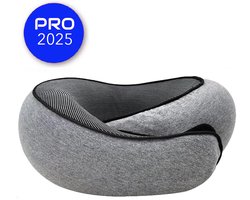 Aurora Reiskussen - Ergonomisch Reiskussen - Traagschuim - Memory Foam - Vliegtuig - Travel Pillow Nekkussen Ergonomisch - Grijs - Explore Plus Reiskussen