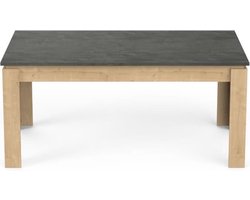 AUSTIN enkele eettafel - 6 personen - Hamilton eik en Sidewalk decor - L179 x D 90 x H 77 cm - DEMEYERE