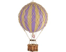 Authentic Models - Luchtballon Floating The Skies - Luchtballon decoratie - Kinderkamer decoratie - Lavendel - Ø 8,5cm