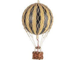 Authentic Models - Luchtballon Floating The Skies - luchtballon decoratie - kinderkamer decoratie - Zwart - Ø 8,5cm