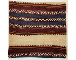 Authentiek Uniek Kelim Kussen | 50 x 50 cm | Handgeweven Kussen |100% Wol | Diverse Kleuren
