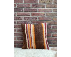 Authentieke Handgemaakte Kussenhoezen 40x40 cm - Handgemaakt - Antiek stijl - Retro Sierkusssenhoes - %100 Wol