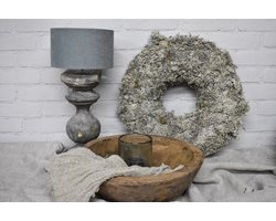 Authentieke houten schaal Ø 37 cm / Oude houten handgemaakte schaal - Landelijk sober robuust (37)