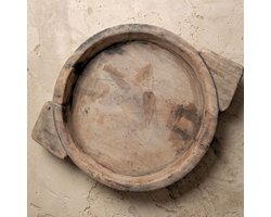 Authentieke oude houten parat schaal - Decoratief Houten dienblad met handvaten - Landelijke woonaccessoires