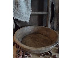 Authentieke wabi sabi Nepalese oude houten schaal XL/Nepalese oude houten schaal